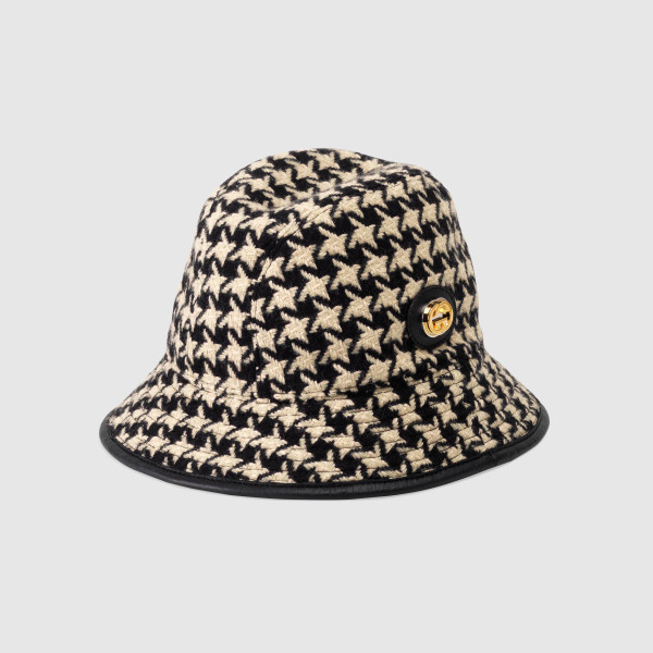 2020 Gucci Houndstooth fedora hat