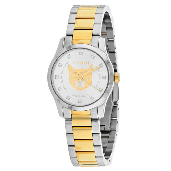 Gucci Women's G-Timeless Silver Dial Watch - YA1265016