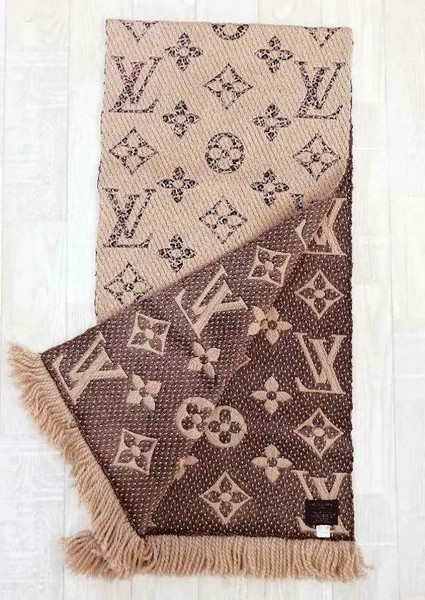Louis Vuitton Muffler Scarf Leopard Echarpe Giant Monogram Jungle Wool Silk New