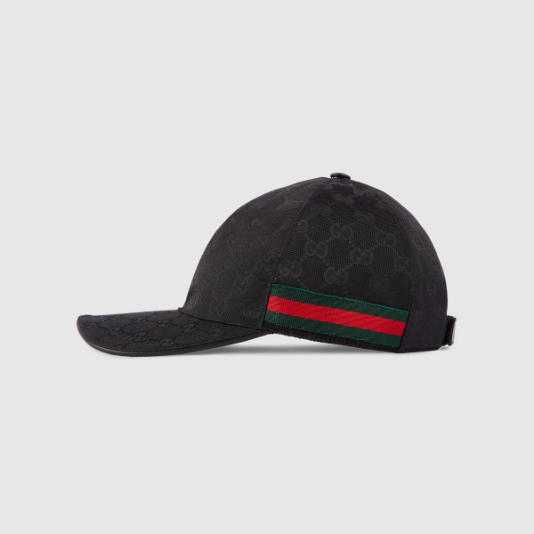 2020 Original GG Gucci hat canvas baseball hat with Web Black