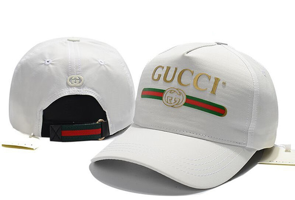SSpecial GG Gucci Snapback hat(White with Gold Logo)