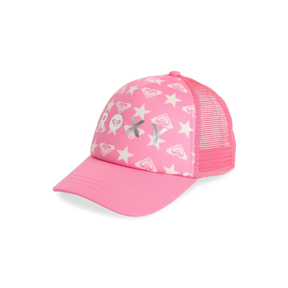 Roxy Sweet Emotions Trucker Cap Junior Girls in Pink Carnation Super Star