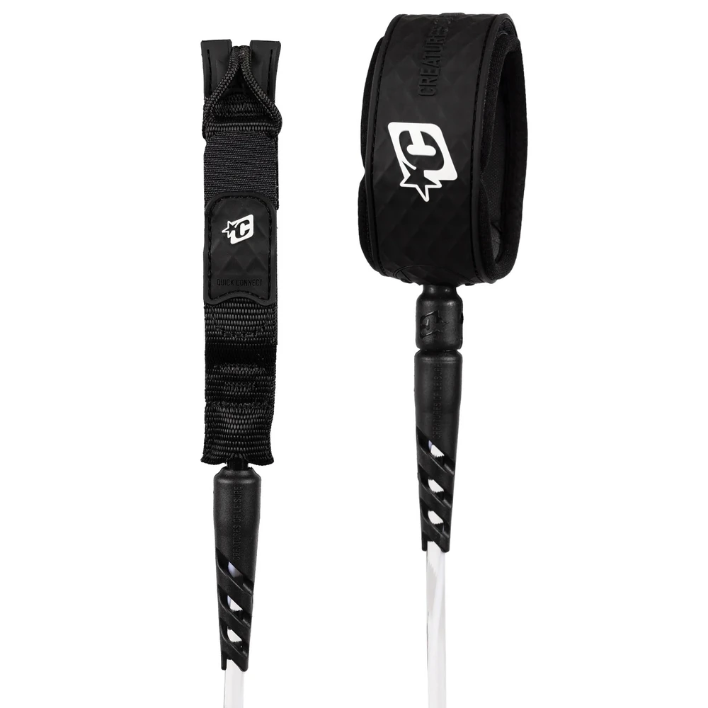 Creatures Of Leisure Reliance Standard Duty 7ft Leash in Clear White Twist Black