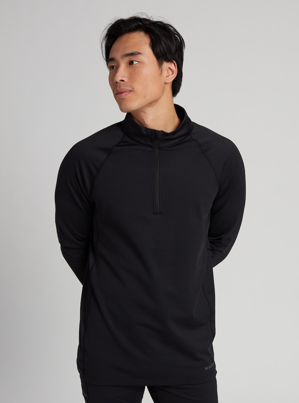 Burton Heavyweight X Quarter Zip Base Layer Mens in True Black