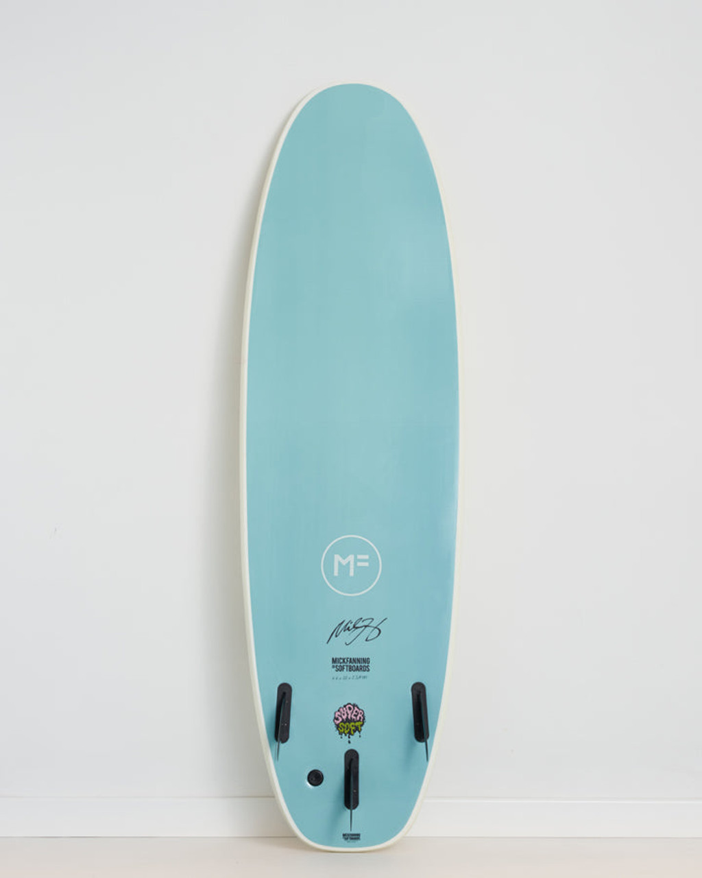 Mick Fanning Beastie Super Soft Tri 6ft 6 Softboard in White Teal