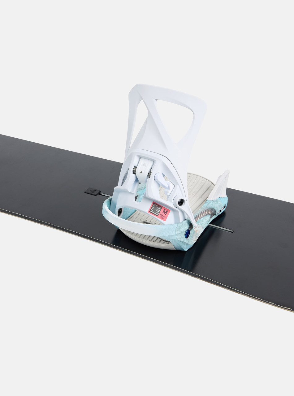 Burton Step On Bindings 2024 Womens in White Graphic - TRIGGER  