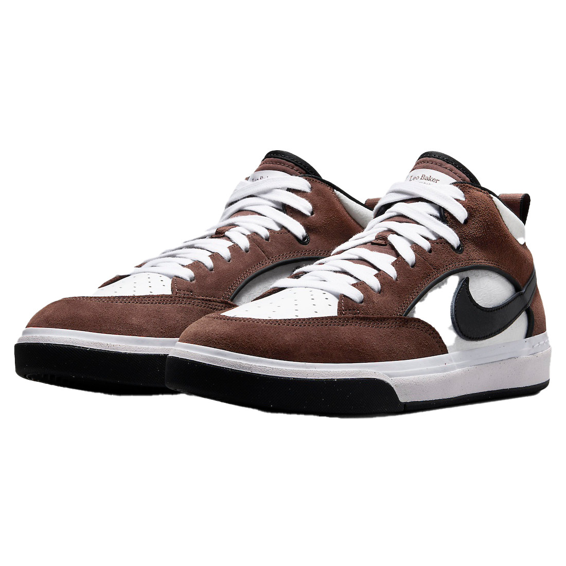 Nike SB React Leo Shoes Mens in Light Chocolate Black White
