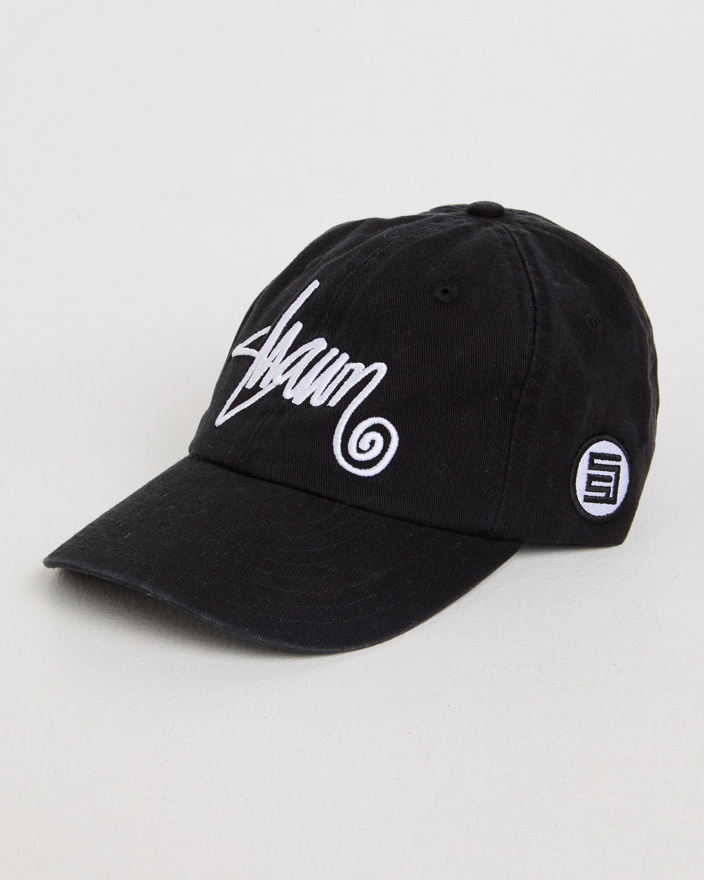 S Double Shawn Script Strapback Cap Mens in Black - TRIGGER BROS
