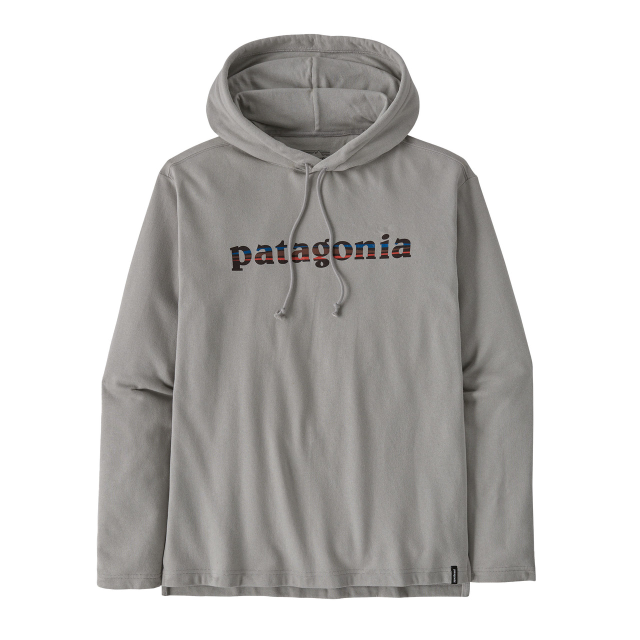 Patagonia LW 73 Text Logo Wildrise Hoodie Mens in Salt Grey