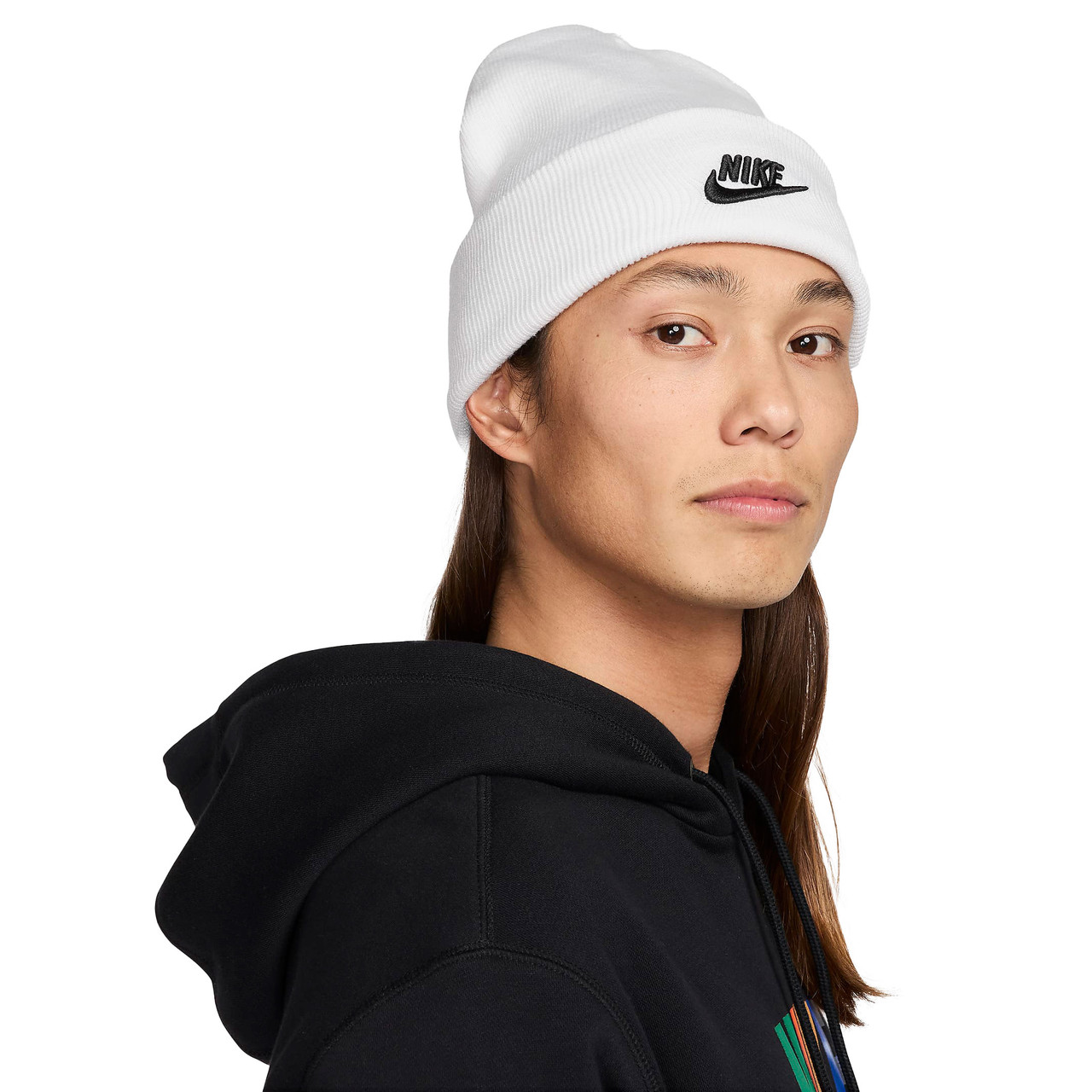 black and white nike beanie