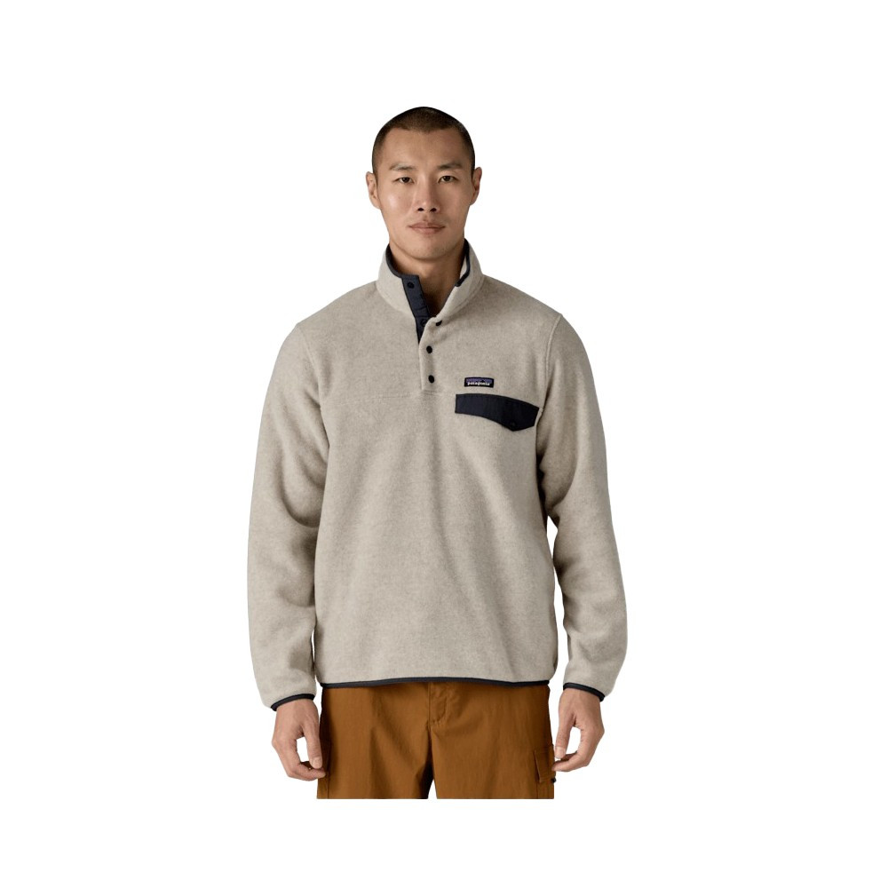 Patagonia LW Synch Snap-T Fleece Mens in Oatmeal Heather Smolder