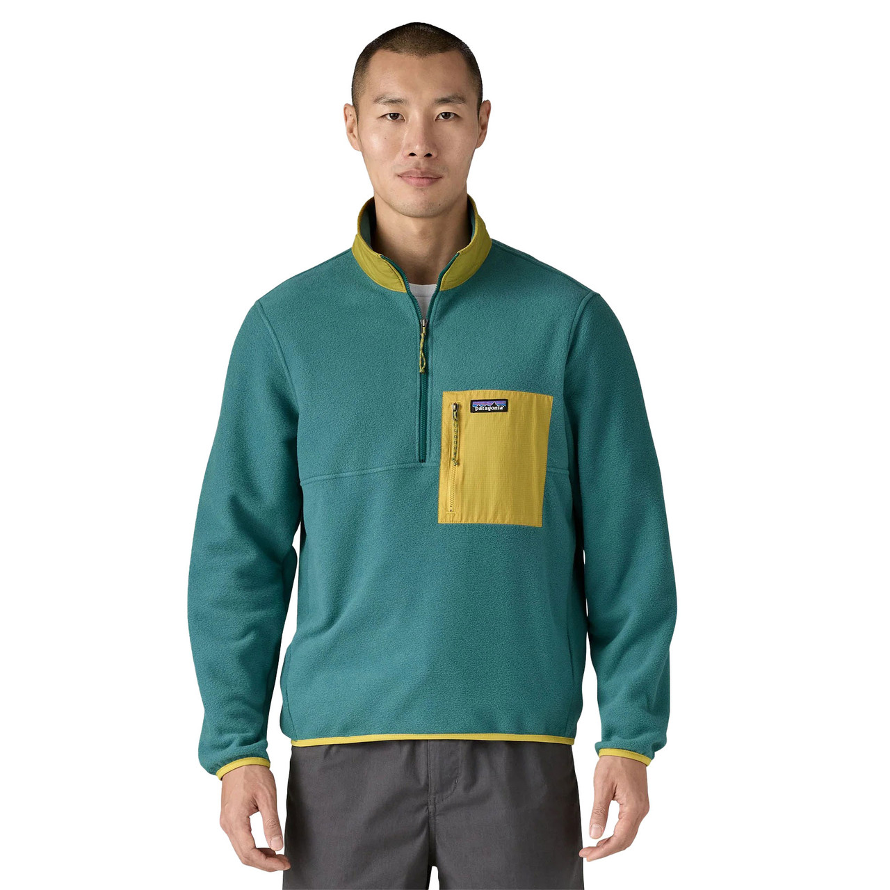 Patagonia Microdini Half Zip Fleece Mens in Wetland Blue - TRIGGER