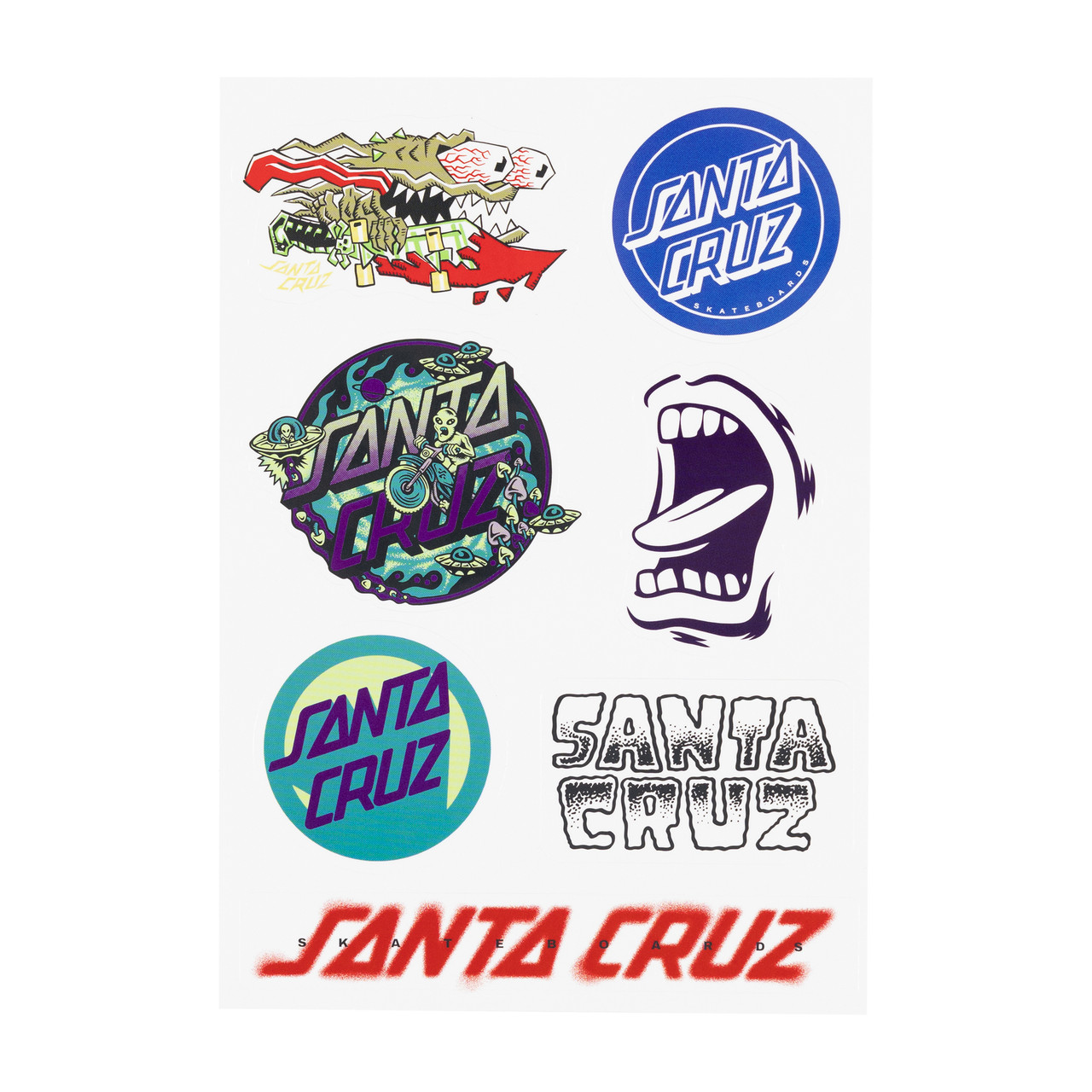 Santa Cruz Logo Sticker Sheet - TRIGGER BROS. SURFBOARDS PTY. LTD.
