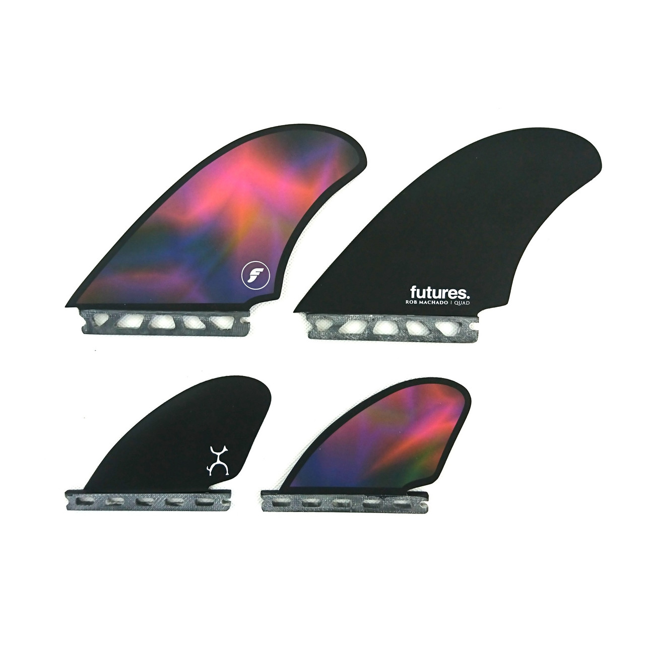 Futures Machado Seaside Quad Fin Set in Black Swirl - TRIGGER BROS