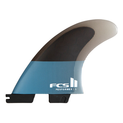 FCS II Performer PC Small Tri Fin Set in Tranquil Blue