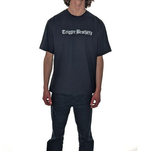 Trigger Bros Old English Box Tee Mens in Black