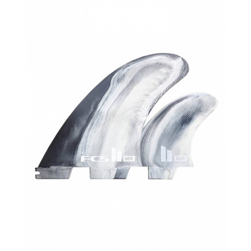 FCS II Mark Richards PC Tri Fin Set in Black White Swirl