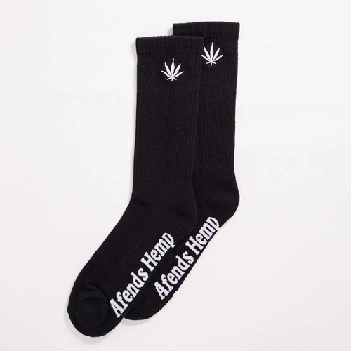 Afends Happy Hemp Socks Mens in Black