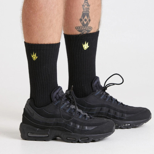 Afends Tito Flame Hemp Socks in Black