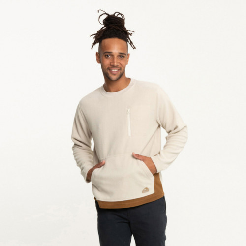 Hurley Capetown Windchill Crew Mens in Barley Bone