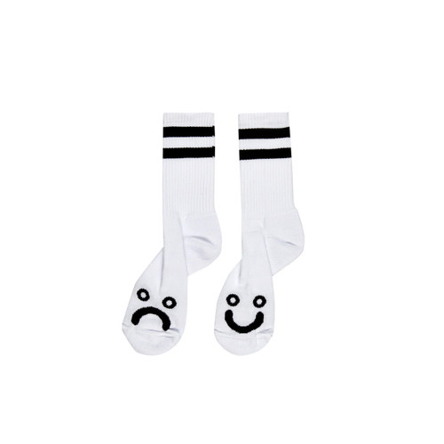 Polar Skate Co Happy Sad Socks 43-46 Mens in White