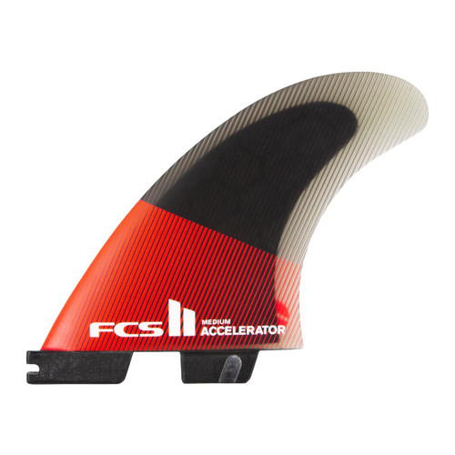 FCS II Accelerator PC Medium Tri Fin Set in Red Black