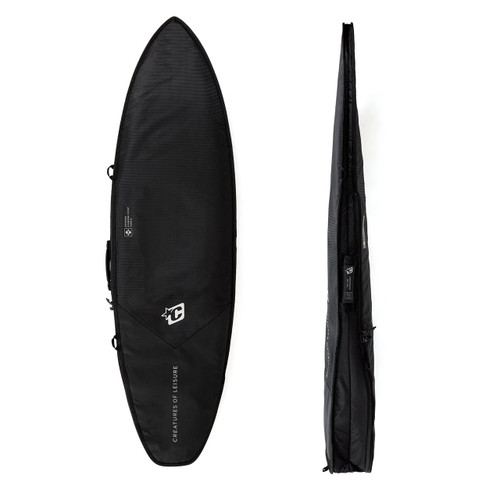 Creatures of Leisure Shortboard Day Use DT2.0 6ft 7 Cover in Black Silver