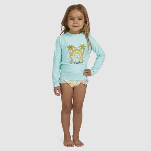 Billabong Island Dreams Sunshirt Rashvest Junior Girls in Aqua