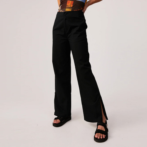 Afends Cola Recycled High Waste Pant Womens in Black