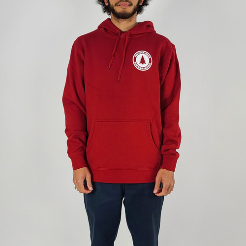 Trigger Bros Snowboarding Hoodie Mens in Cardinal Red