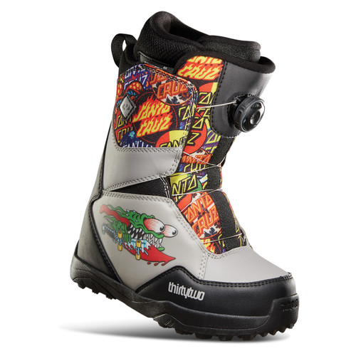 Thirtytwo Youth Lashed Boa Santa Cruz Snow Boots 2023 Kids in Grey Black