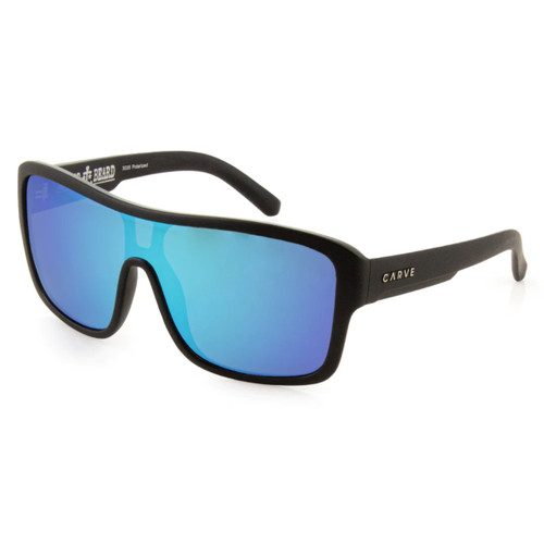 Carve Anchor Beard Sunglasses in Matte Black Blue Iridium Polarised