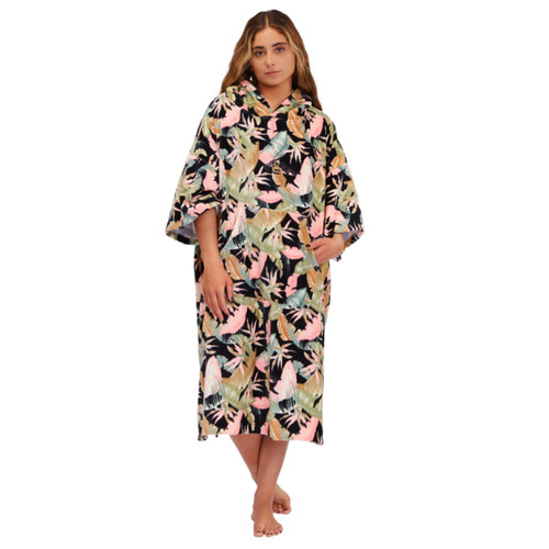 Billabong Hooded Poncho Towel Womens in Jungle Night