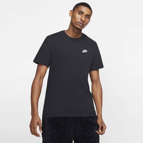 Nike Sportswear Club Tee Mens in Black White