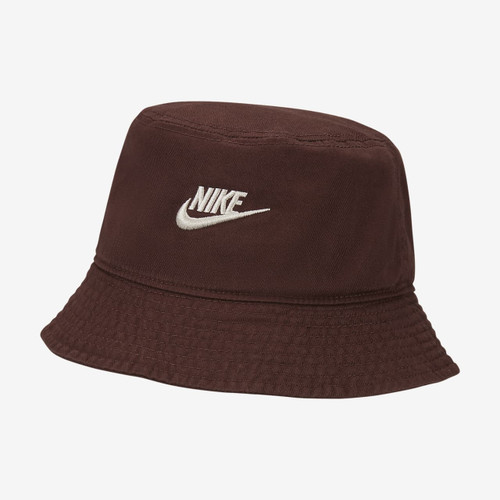 Nike Sportswear Futura Wash Bucket Hat in Earth Light Orewood Brown