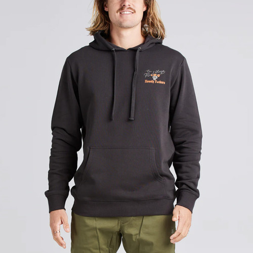 Mad Hueys Howdy Fkrs Pullover Hoodie Mens in Vintage Black