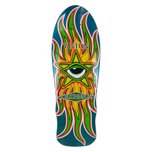 Vision Joe Johnson Star Eyed Reissue Skateboard Deck Blue Stain