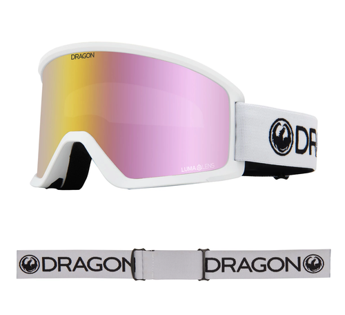 Dragon DX3 OTG Goggle in White LL Pink Ion