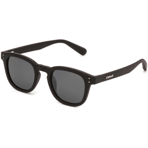 Carve Havana Sunglasses in Matte Black Grey Polarised
