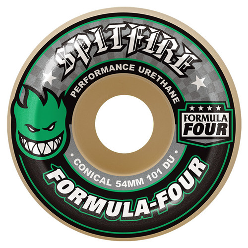 Spitfire F4 101D Conical 54MM Green Skate Wheels