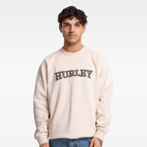 Hurley Arch Crew Mens in Heather Sand