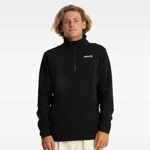 Hurley One And Only Quarter Zip Fleece Mens in Black