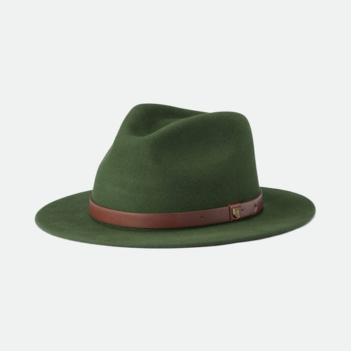 Brixton Messer Fedora Hat in Moss