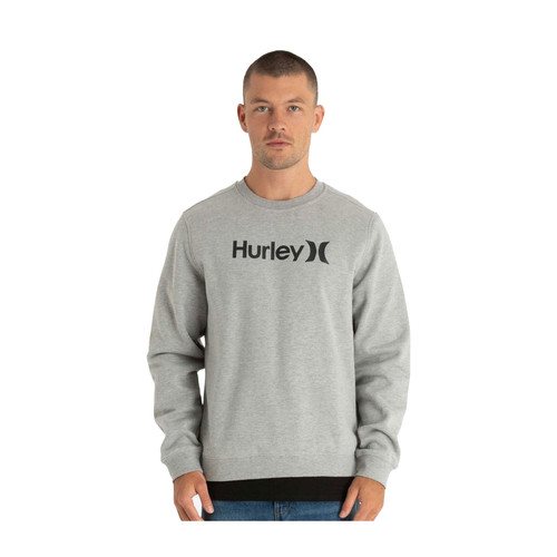 Hurley One And Only Solid Crew Mens in Dark Grey Heather