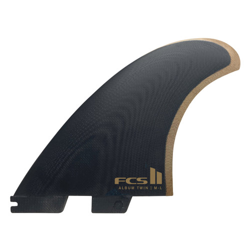 FCS II Album Twin +1 PG M-L Fins in Black Gold