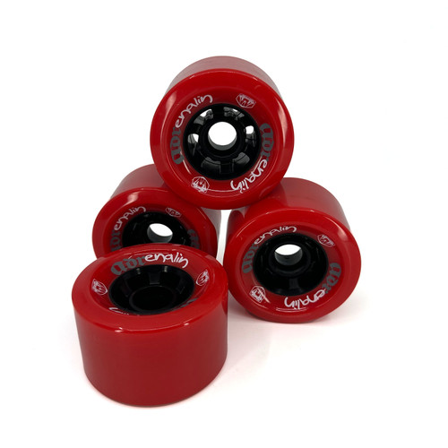 Adrenalin Downhill 83MM x 52MM Skate Wheels in Red