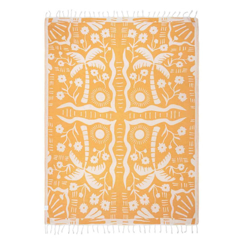 Sand Cloud Canary Large Beach Towel in Sunflower