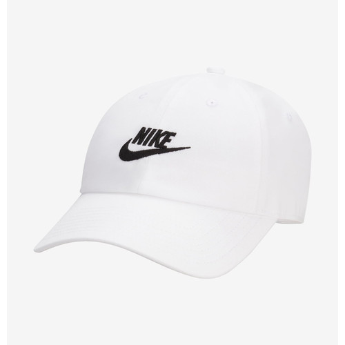Nike Unstructured Futura Wash Cap in White Black