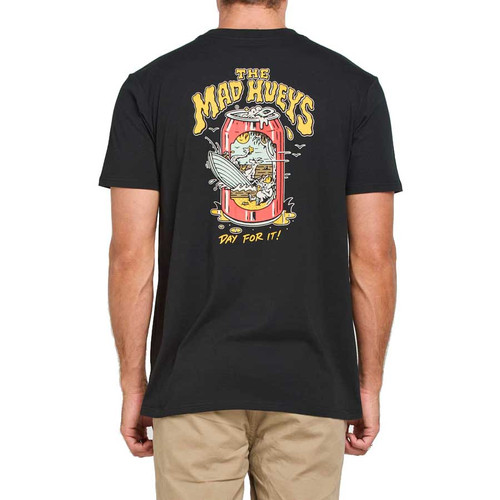 Mad Hueys Tins And Tinnies Tee Mens in Black