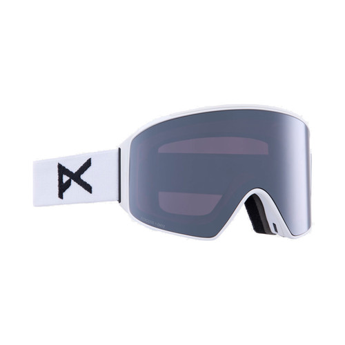 Anon M4 Cylindrical Low Bridge Goggle + MFI Face Mask in White Perceive Sunny Onyx + Perceive Variable Violet